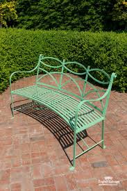 Curved Metal Regency Style Strap Bench