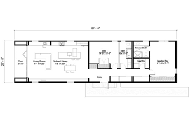 Modern Style House Plan 2 Beds 2