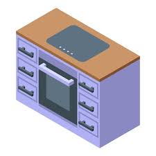 Kitchen Oven Furniture Vector Icon
