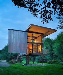 Tiny Steel Clad Cabin On Stilts In The