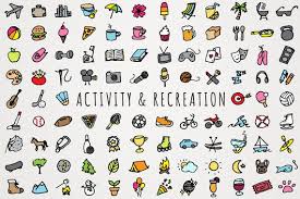 Recreation Icons Clipart Set