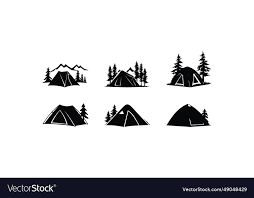 Tent Outline And Silhouette Designs For