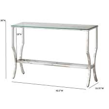 Coaster Company Tempered Glass Sofa Table Chrome