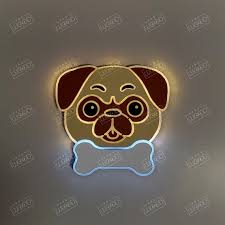 Pug Light Art Dog Decorations