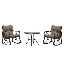 3 Piece Steel Outdoor Patio Bistro Set