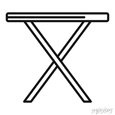 Folding Small Table Icon Outline