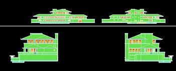 Robie House Fronts 3d Dwg Model For