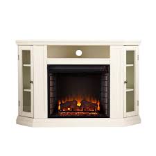 Hudson 48 In W Convertible Media Electric Fireplace In Ivory