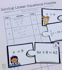 Linear Equations Puzzles Free Practice