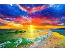 Beautiful Ocean Sunset Beach Metal