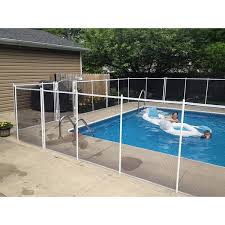 Sentry Safety 5 Ft X 10 Ft White Aluminum Mesh Pool Safety Barrier Panel Stainless Steel Zs003 Diyfencewhite5