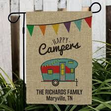 Happy Camper Personalized Burlap Garden