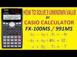 Unknown Equation By Casio Fx 100