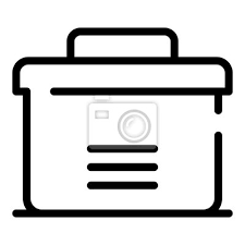 Single Door Refrigerator Icon Outline