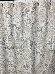 Paisley Shower Curtain Ecru Taupe Off