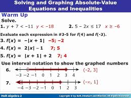 50 Solving Absolute Value Equations