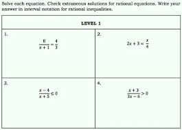 Solve Each Equation Check Extraneous