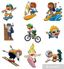 Wall Mural Cartoon Extreme Sport Icon