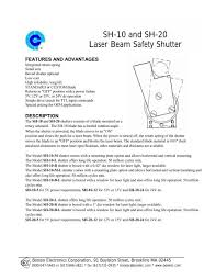 sh 10 and sh 20 laser beam safety