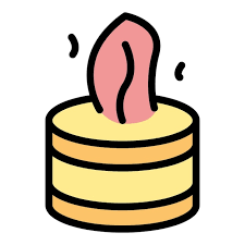 Big Candle Icon Outline Vector Massage