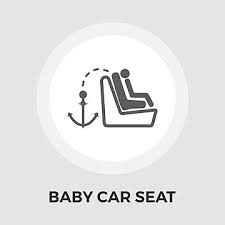 Child Car Seat Flat Icon Safety Infant