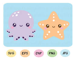 Starfish Svg Cute Baby Octopus