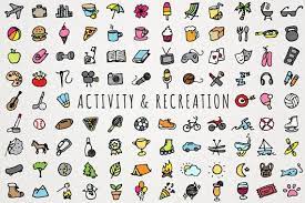 Recreation Icons Clipart Set