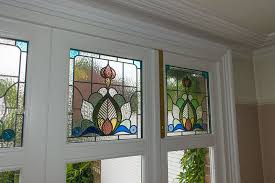 Timber Bifold Doors With Stained Glass