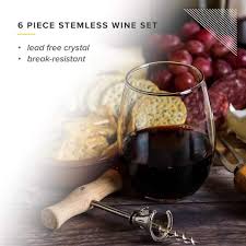 15 50 Oz Stemless Wine Glasses Set