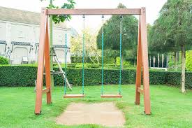 swing set dimensions standard a frame