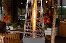 Outdoor Pyramid Gas Heater Working On