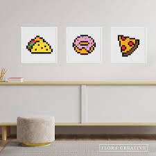 Wall Art Printables Set Of 3 Food Pixel