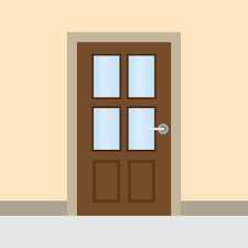 Wooden Door Vector For Website Symbol
