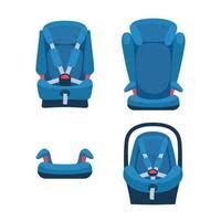 Child Car Seat Vector Art Icons And