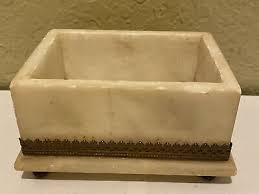 Vintage Marble Brass Soap Dish Tray