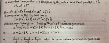 Find The Vector Equations Of Line