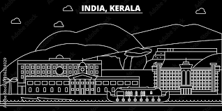 Kerala Silhouette Skyline India