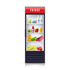 Food In Fridge Realistic Ilration