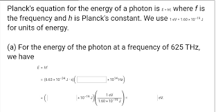Energy Of A Photon Is E Hf