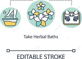 Herbal Bath Icon For Athome Spa