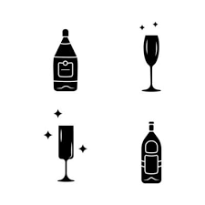 Drink Glassware Glyph Icons Set