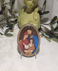 Vintage Wall Hanging Holy Family