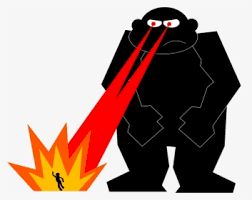 chimpzilla laser beam eyes cartoon