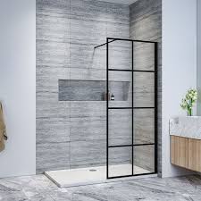 Elegant Stain Black 800mm Walk In