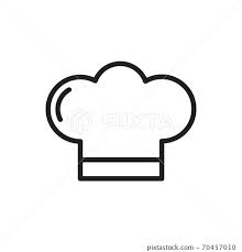 Chef Hat Vector Outline Icon Food