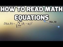 How To Read Math Equations
