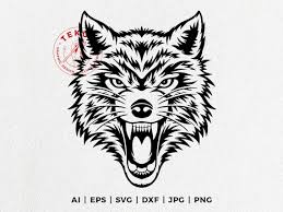 Wolf Svg Design Wolf Head Clipart Eps