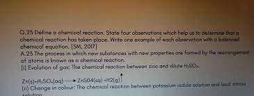 Q 23 Define A Chemical Reaction State