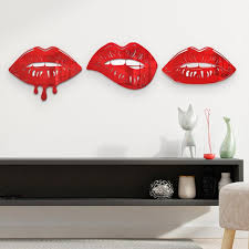 Mirrored Glamorous Lips Wall Art