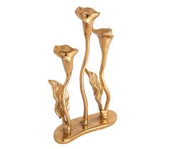 Buy Jules Triple Candle Holder Gold